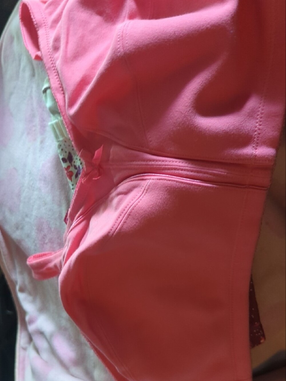 Bras3pack;Pink Solid,Floral,Dark Red Floral,3 Bras,New,3 Pak Back FastenerCotton - Picture 4 of 16
